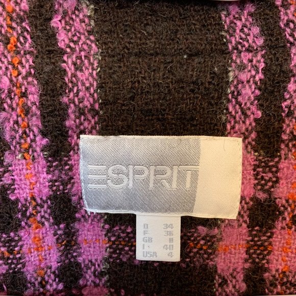 Esprit Pink/Brown Tartan Jacket (US size 4) - Picture 3 of 6